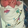 Lucas is registered to the contest to win money with this photo: baby, bed, blanket, child, cute, face, hand, healthcare, hospital, indoors, infant, newborn, pacifier, person, resting, sleepy, soft, swaddled, wrapped, young