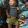 Lucas joined the competition — help win amazing prizes! baby, child, infant, blanket, paw_patrol, clothing, shorts, shirt, footwear, shoes, pattern, cartoon_characters, bed, indoors, cute, portrait, skin, face, hand, lying_down