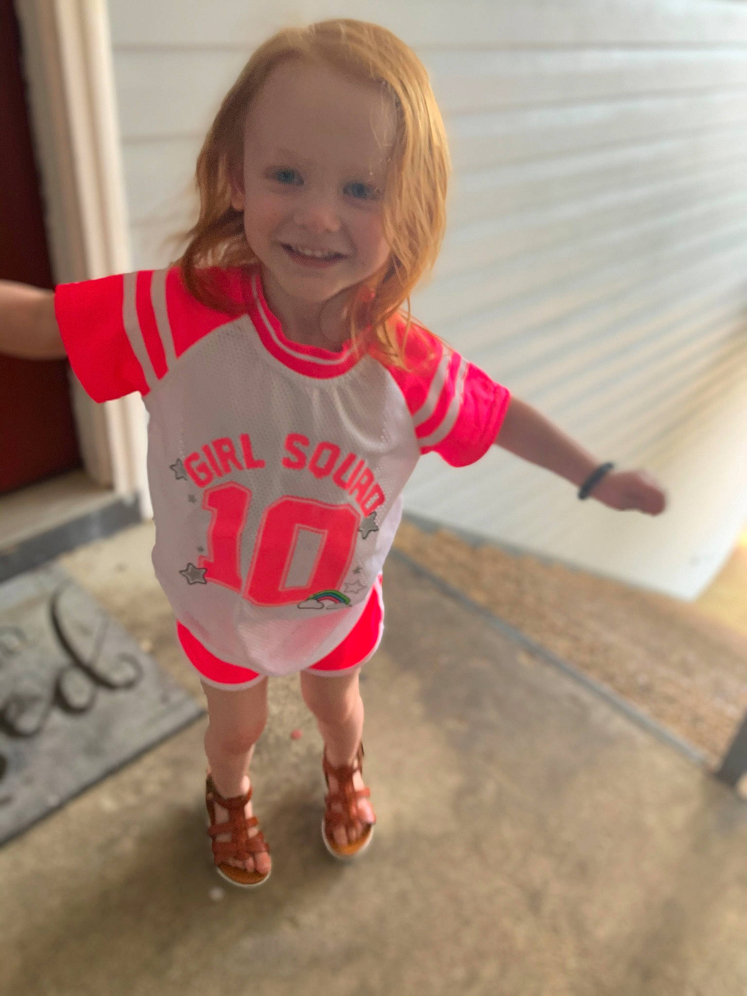 Alex joined the competition — help win amazing prizes! baby_toddler_clothing, child, cool, eye, finger, floor, flooring, happy, hardwood, head, human_leg, joint, joy, leg, person, sandal, sleeve, smile, t_shirt, thigh