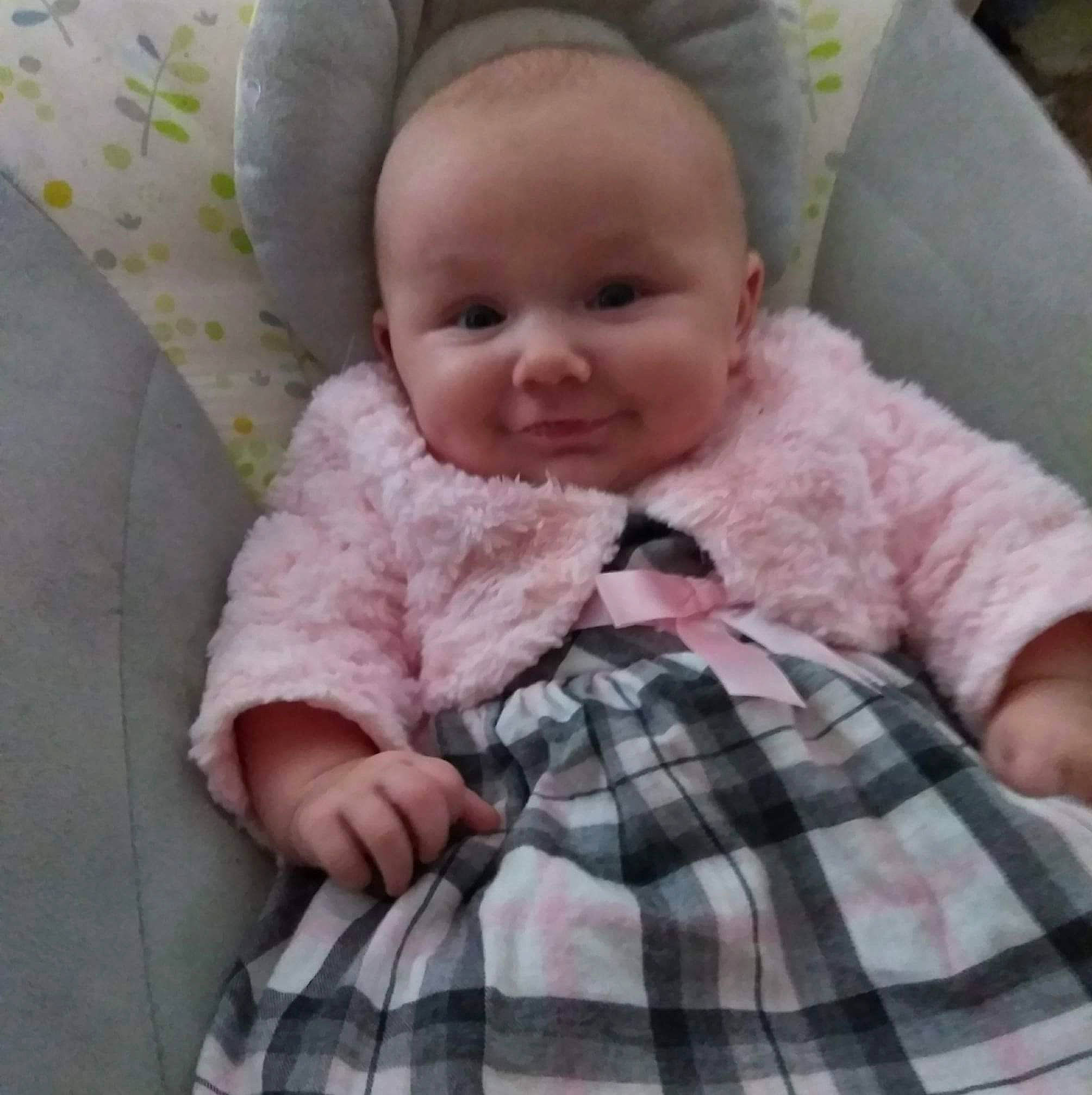 Acelynn joined the competition — help win amazing prizes! baby, baby_products, cheek, child, design, eye, face, head, joy, nose, pattern, person, plaid, product, skin, textile, toddler