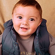 Thiago joined the competition — help win amazing prizes! toddler, child, smile, face, eyes, vest, sweatshirt, teddy_bear, clothing, portrait, baby, cute, happy, warm, indoor, expression, young, person, head, background