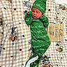 Isaiah joined the competition — help win amazing prizes! newborn, baby, infant, sleeping, green_outfit, hat, blanket, animal_print, wooden_plaque, birth_announcement, cozy, cute, lying_down, peaceful, soft_texture, indoors, person, child, portrait, wrapped