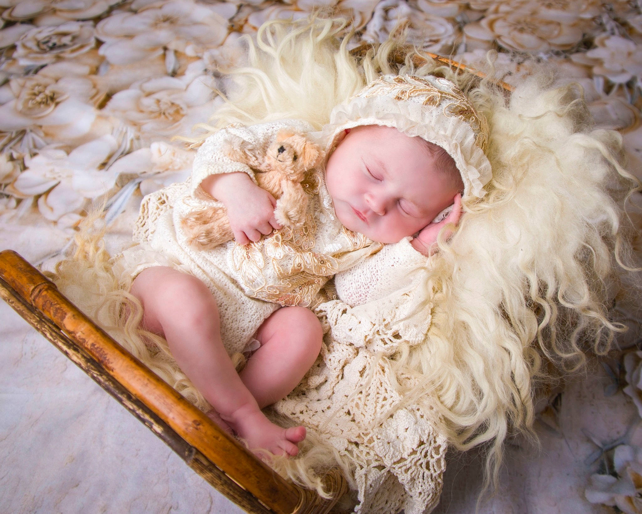 Kambree joined the competition — help win amazing prizes! baby, baby_sleeping, baby_toddler_clothing, child, comfort, embellishment, eye, fashion_accessory, fur, grass, hair_accessory, happy, headgear, pattern, peach, person, pink, sitting, skin, toddler