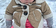 Neala is registered to the contest to win money with this photo: toddler, child, snow, winter_clothing, jacket, hood, mittens, pink_pants, boots, outdoor, cold, frown, sitting, snowy_ground, winter, cute, baby, cold_weather, fleece, expression