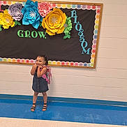Londyn joined the competition — help win amazing prizes! art, child, clothing, cream, face, female, flower, flowerarrangement, flowerbouquet, footwear, girl, head, painting, person, photography, plant, portrait, rose, sandal, shorts