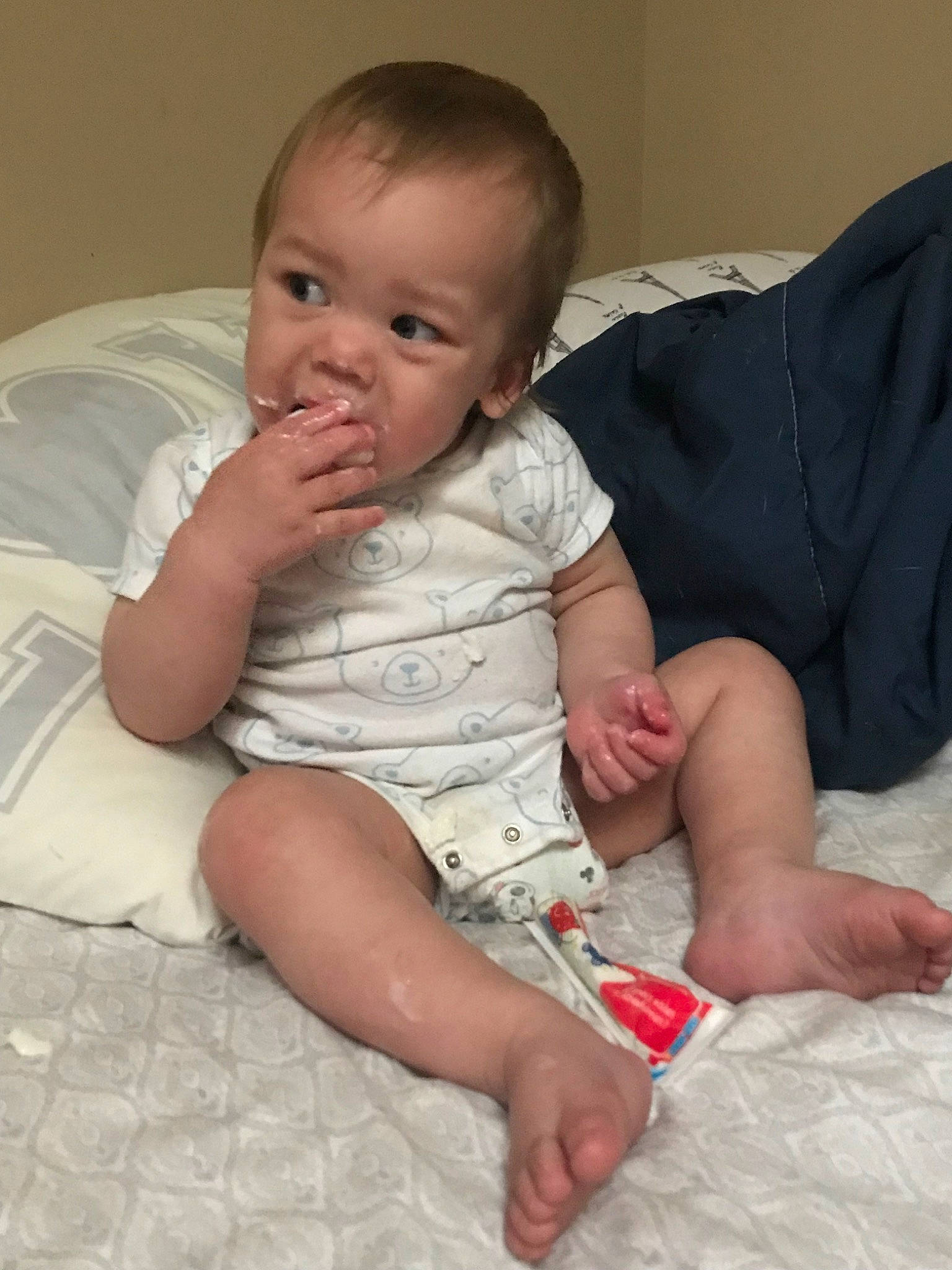 Jaci joined the competition — help win amazing prizes! arm, baby, cheek, child, comfort, finger, head, leg, lip, mouth, nose, person, sitting, skin, toddler