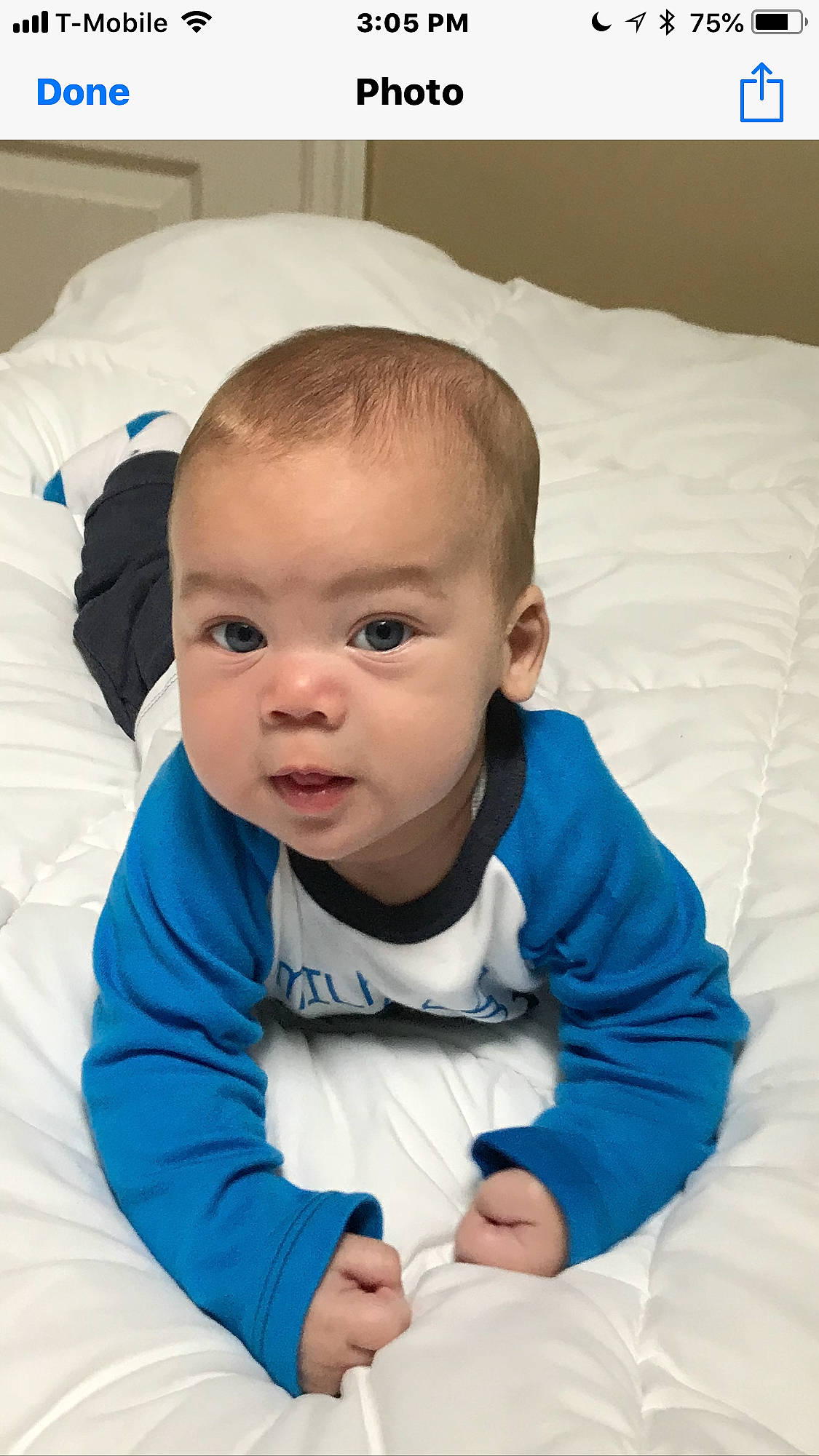 Jaci joined the competition — help win amazing prizes! arm, baby, baby_products, bedding, blue, cheek, child, eye, face, facial_expression, head, linens, nose, outerwear, person, product, skin, smile, textile, toddler