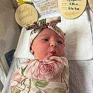 Octavia is registered to the contest to win money with this photo: baby, baby_bed, baby_boy, baby_clothing, baby_face, baby_girl, baby_wrap, blanket, cute, floral_pattern, headband, hospital, infant, newborn, newborn_care, peaceful, portrait, puckered_lips, soft_lighting, swaddle