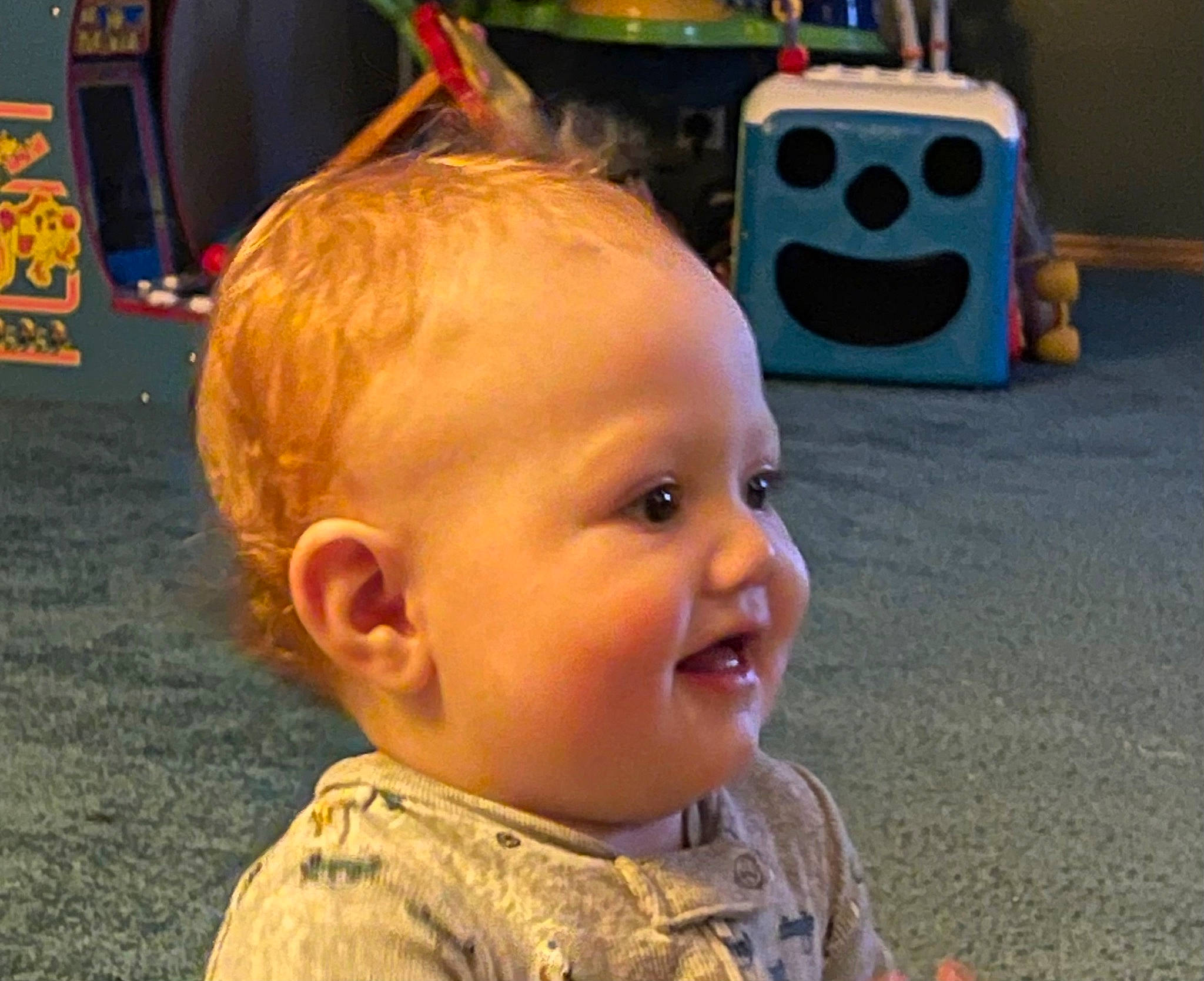 Marcellus joined the competition — help win amazing prizes! baby, baby_laughing, baby_toddler_clothing, cheek, child, chin, ear, eye, fun, grass, happy, iris, mouth, nose, person, sitting, skin, smile, snapshot, toddler