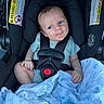Steven joined the competition — help win amazing prizes! baby, infant, car_seat, blue_eyes, blanket, pacifier, clothing, safety_harness, cute, person, child, seat_belt, infant_care, indoors, baby_boy, soft_toy_pattern, newborn, portrait, child_safety, baby_accessory