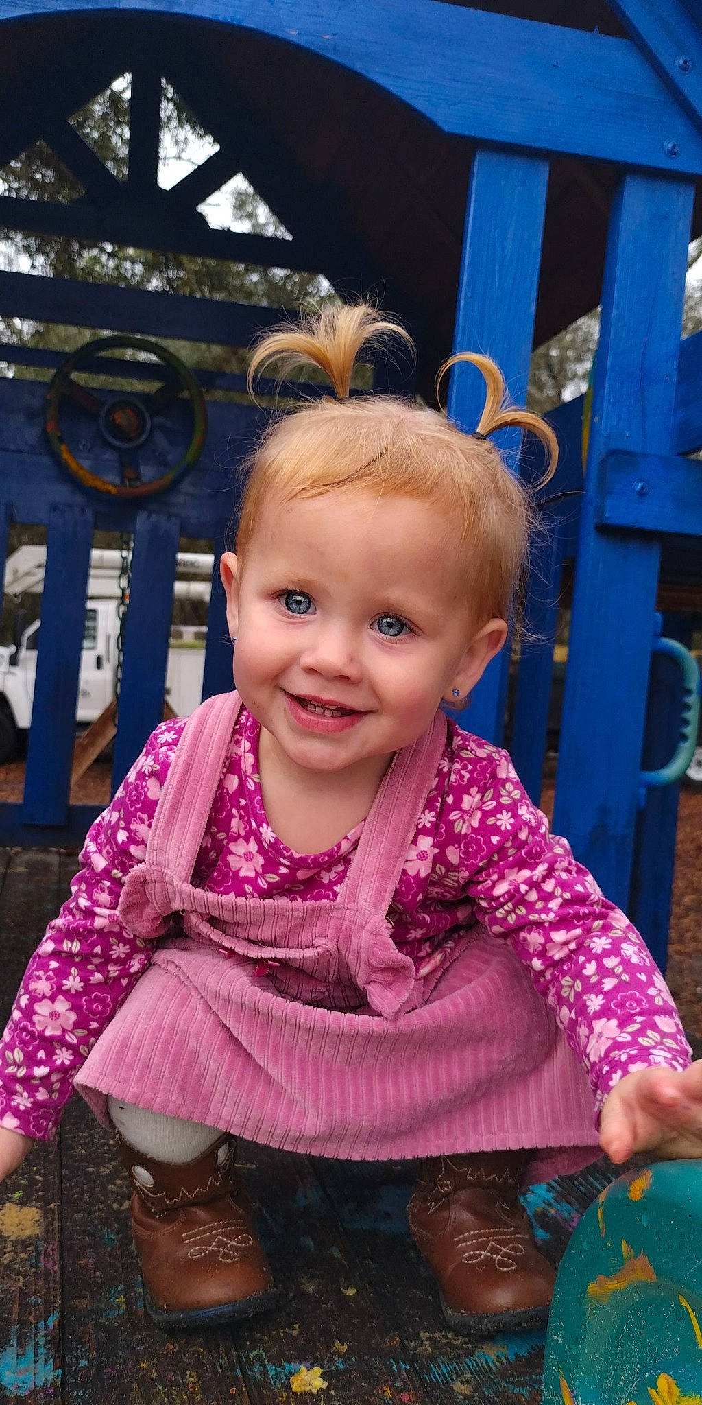 Nicole Holley joined the competition — help win amazing prizes! baby, baby_products, baby_toddler_clothing, blue, cheek, child, eye, fashion_accessory, fun, happy, iris, joy, leisure, magenta, person, pink, purple, sitting, skin, sleeve