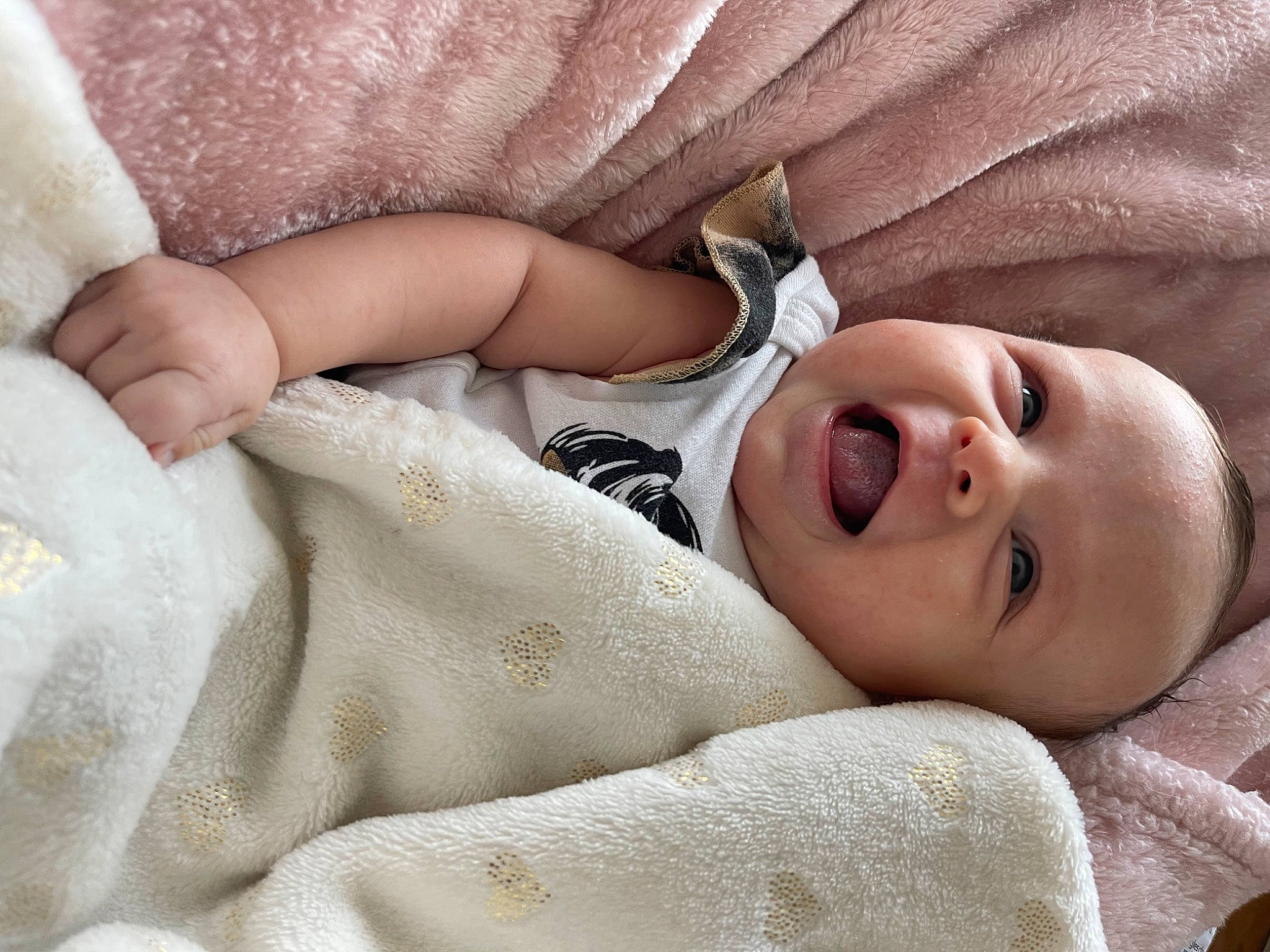 Bonnie joined the competition — help win amazing prizes! baby, cheek, comfort, eye, eyebrow, eyelash, face, head, human, iris, linens, lip, mammal, neck, nose, person, skin, sleeve, textile, toddler