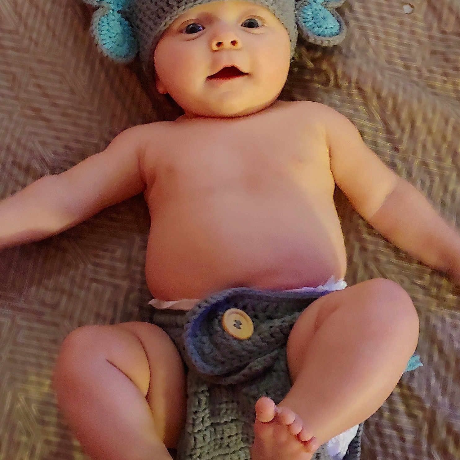 Brooklyn joined the competition — help win amazing prizes! abdomen, baby, baby_toddler_clothing, cap, eye, face, finger, foot, happy, head, human_body, human_leg, knee, pink, skin, smile, thigh, thumb, toddler, trunk