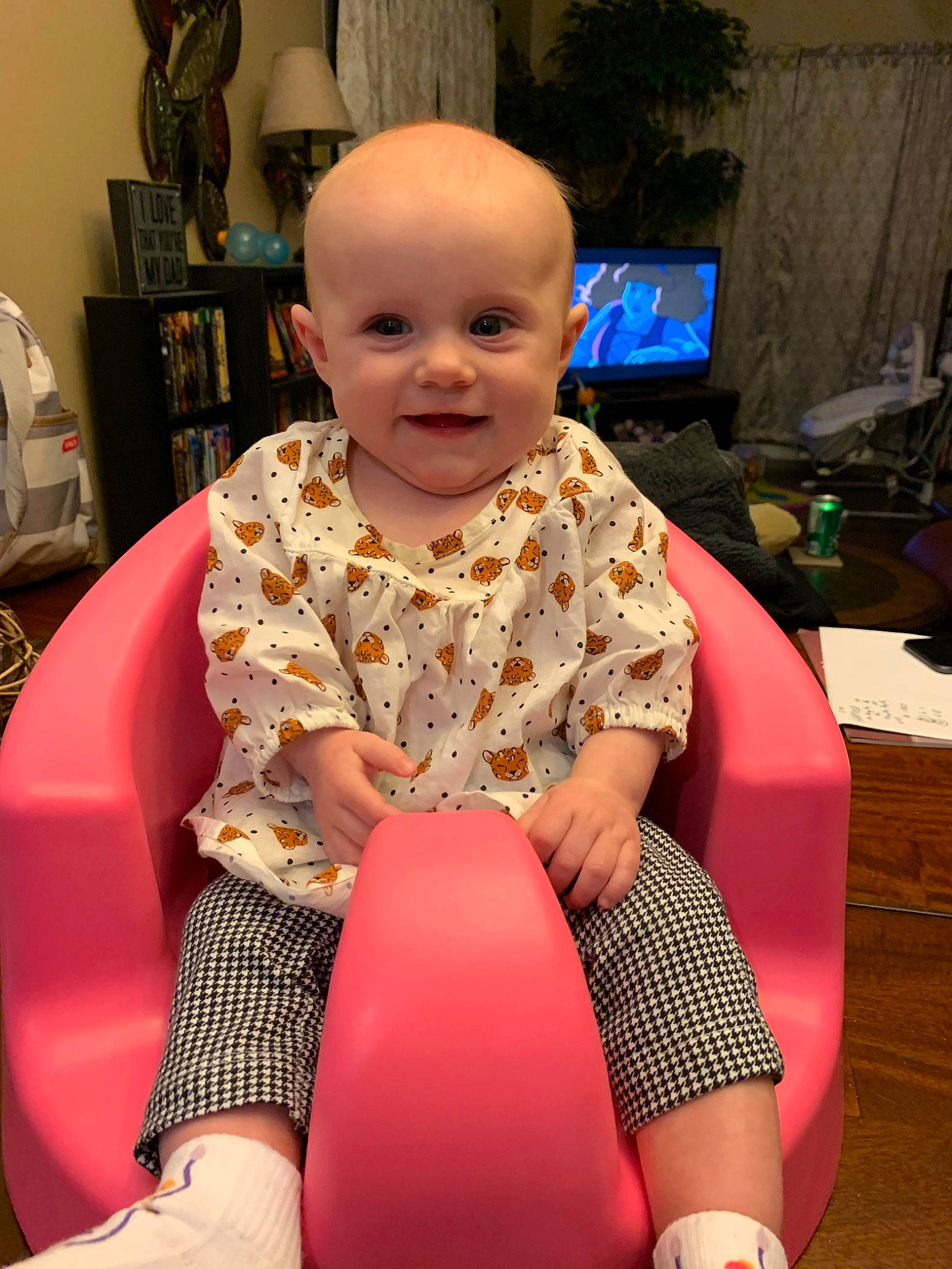 Kate joined the competition — help win amazing prizes! baby, child, person, pink, play, sitting, toddler