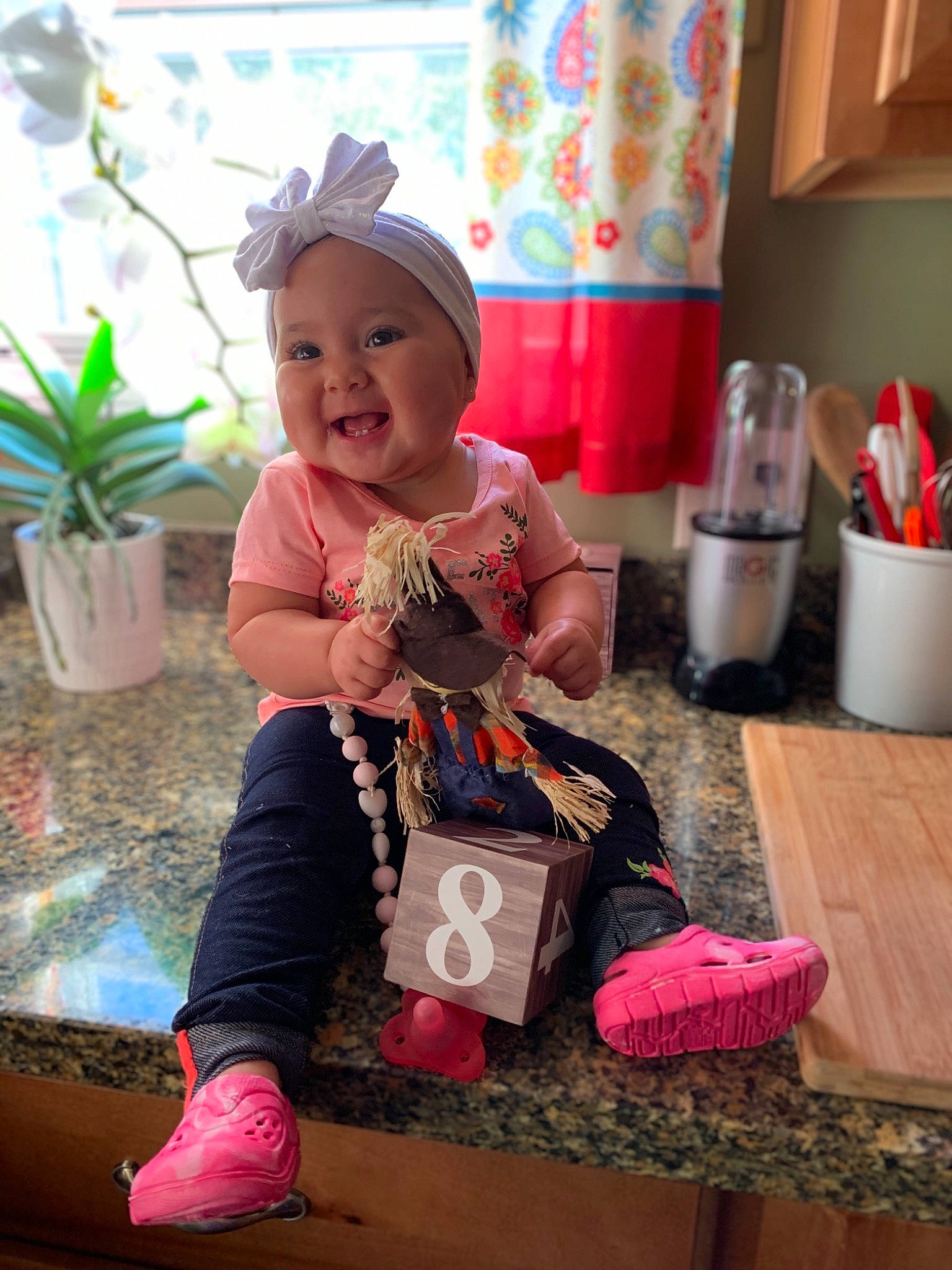 Kennedy joined the competition — help win amazing prizes! child, headwear, joy, person, pink, play, room, shoe, toddler, toy, vacation