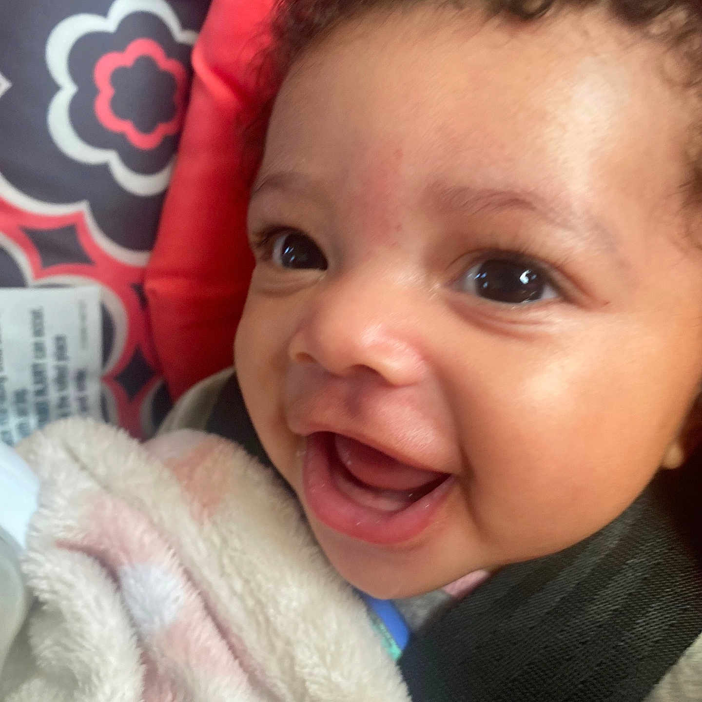 Inari joined the competition — help win amazing prizes! accessories, baby, babylaughing, belt, bodypart, clothing, coat, cushion, face, happy, head, homedecor, laughing, mouth, person, photography, portrait, selfie, smile, teeth