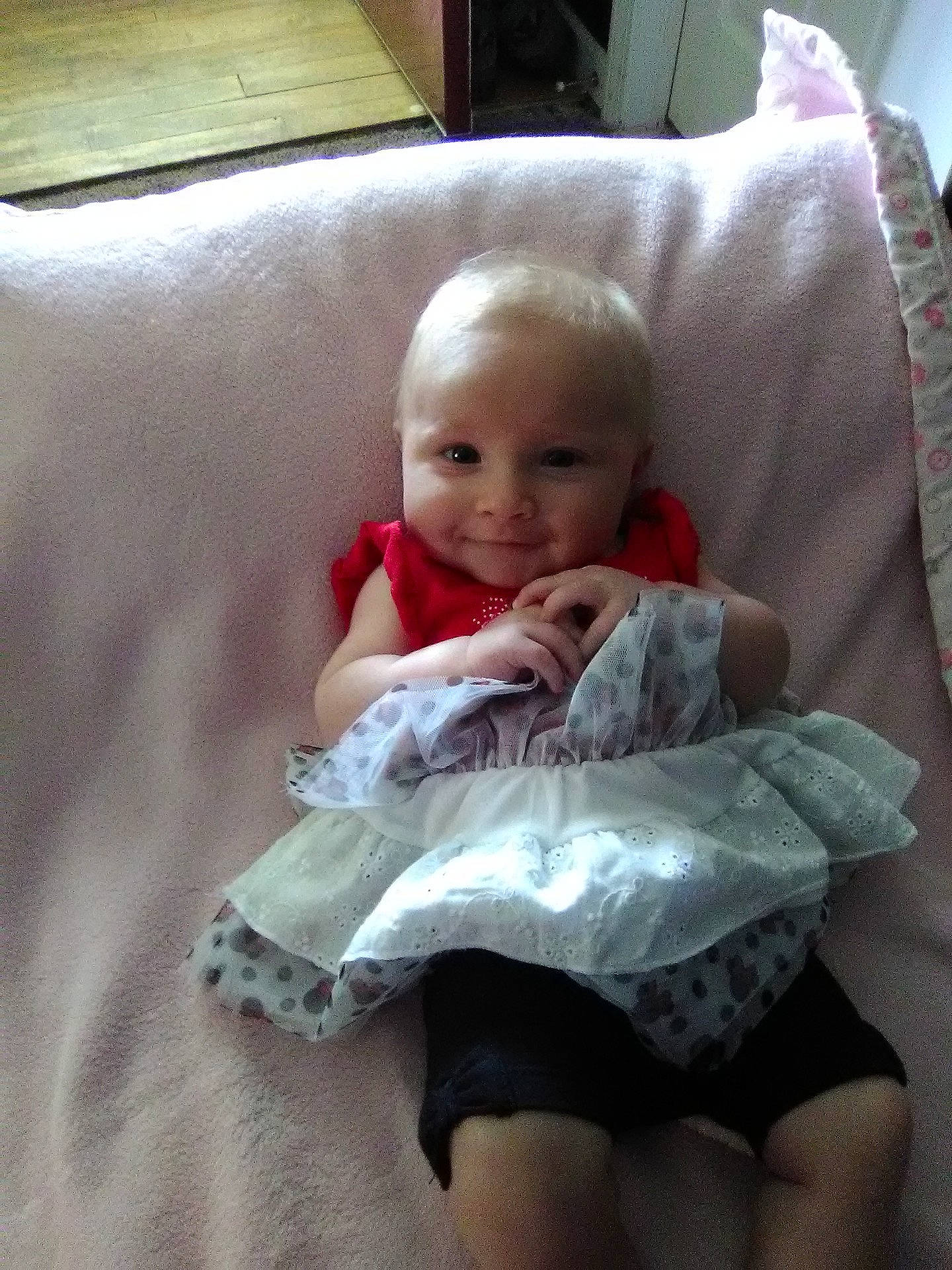 Kadence joined the competition — help win amazing prizes! child, day, fun, girl, infant, iris, leg, person, product, sitting, skin, textile, toddler