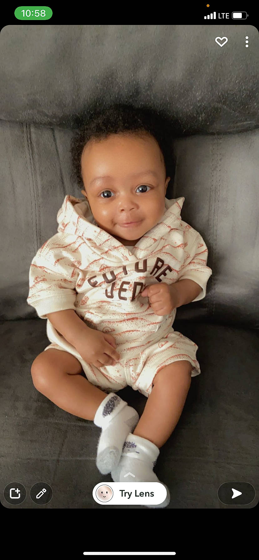 Khalil joined the competition — help win amazing prizes! baby, baby_toddler_clothing, cheek, chest, elbow, face, flash_photography, flooring, happy, human_leg, iris, knee, lip, person, sitting, sleeve, smile, sock, thigh, toddler