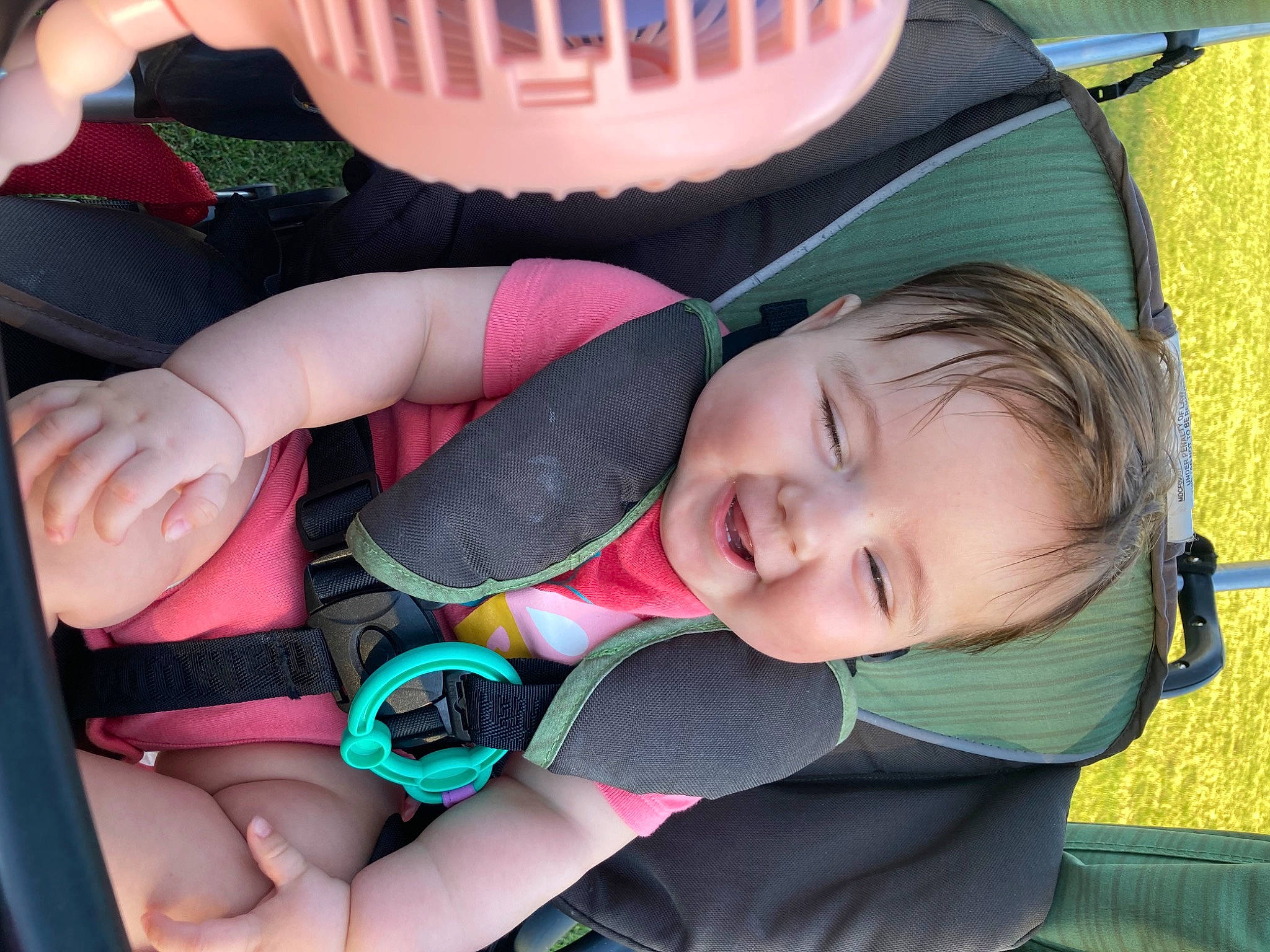 Juniper joined the competition — help win amazing prizes! arm, baby_toddler_clothing, black, cheek, comfort, facial_expression, finger, gesture, green, hand, happy, leg, mouth, organ, person, photograph, pink, skin, smile, thigh