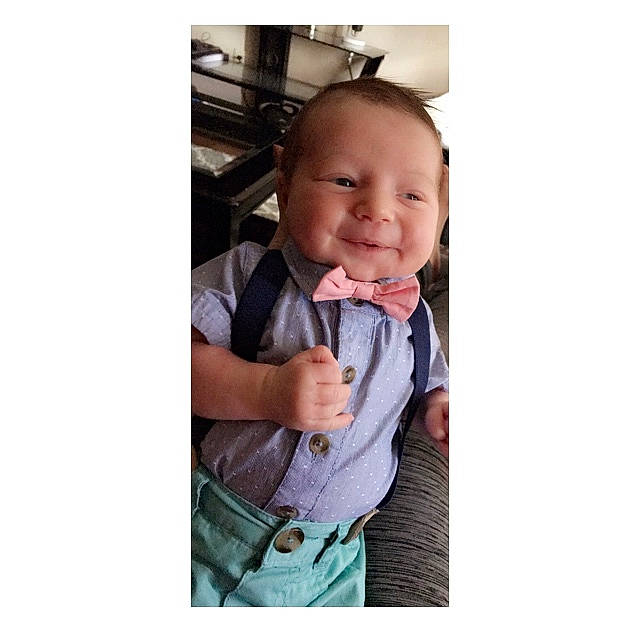 Hendrix joined the competition — help win amazing prizes! baby, baby_products, cheek, child, cool, face, fashion_accessory, hand, happy, head, joy, mouth, nose, outerwear, person, photography, product, skin, smile, t_shirt