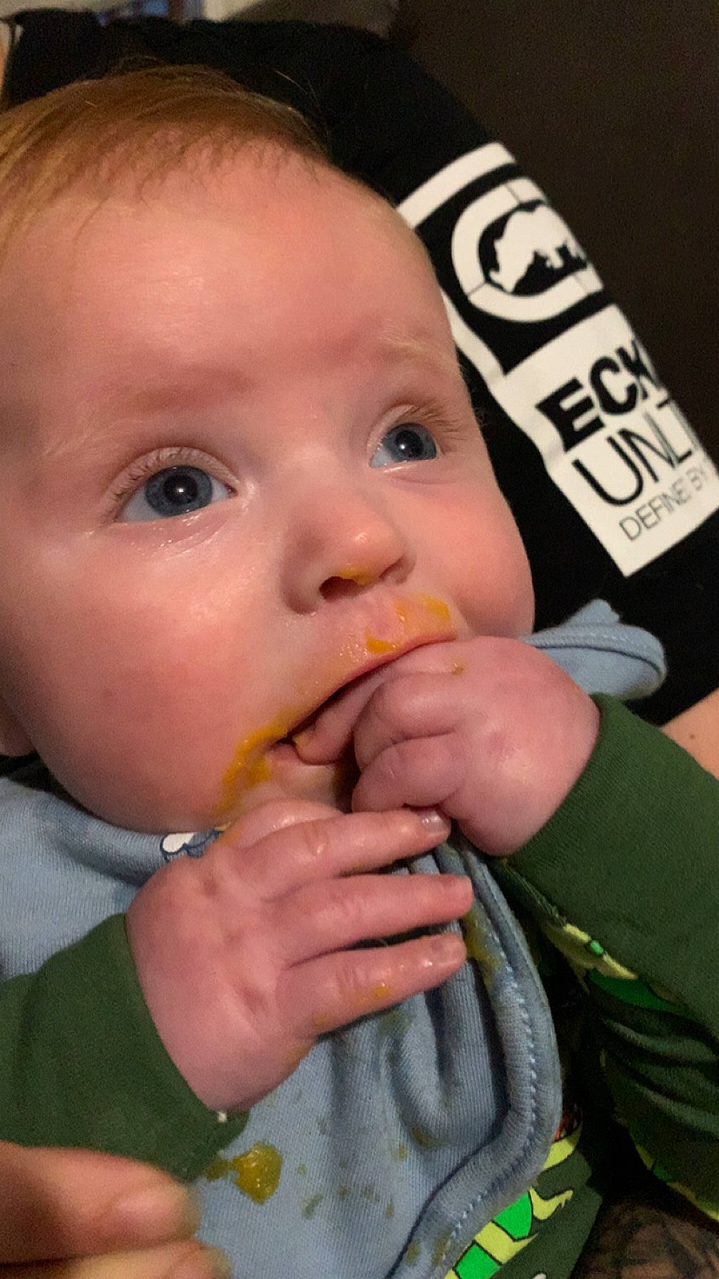 Rylan joined the competition — help win amazing prizes! baby, baby_toddler_clothing, biting, cheek, child, drinkware, ear, eyelash, finger, fun, gesture, hand, happy, lip, mouth, nail, nose, person, skin, thumb