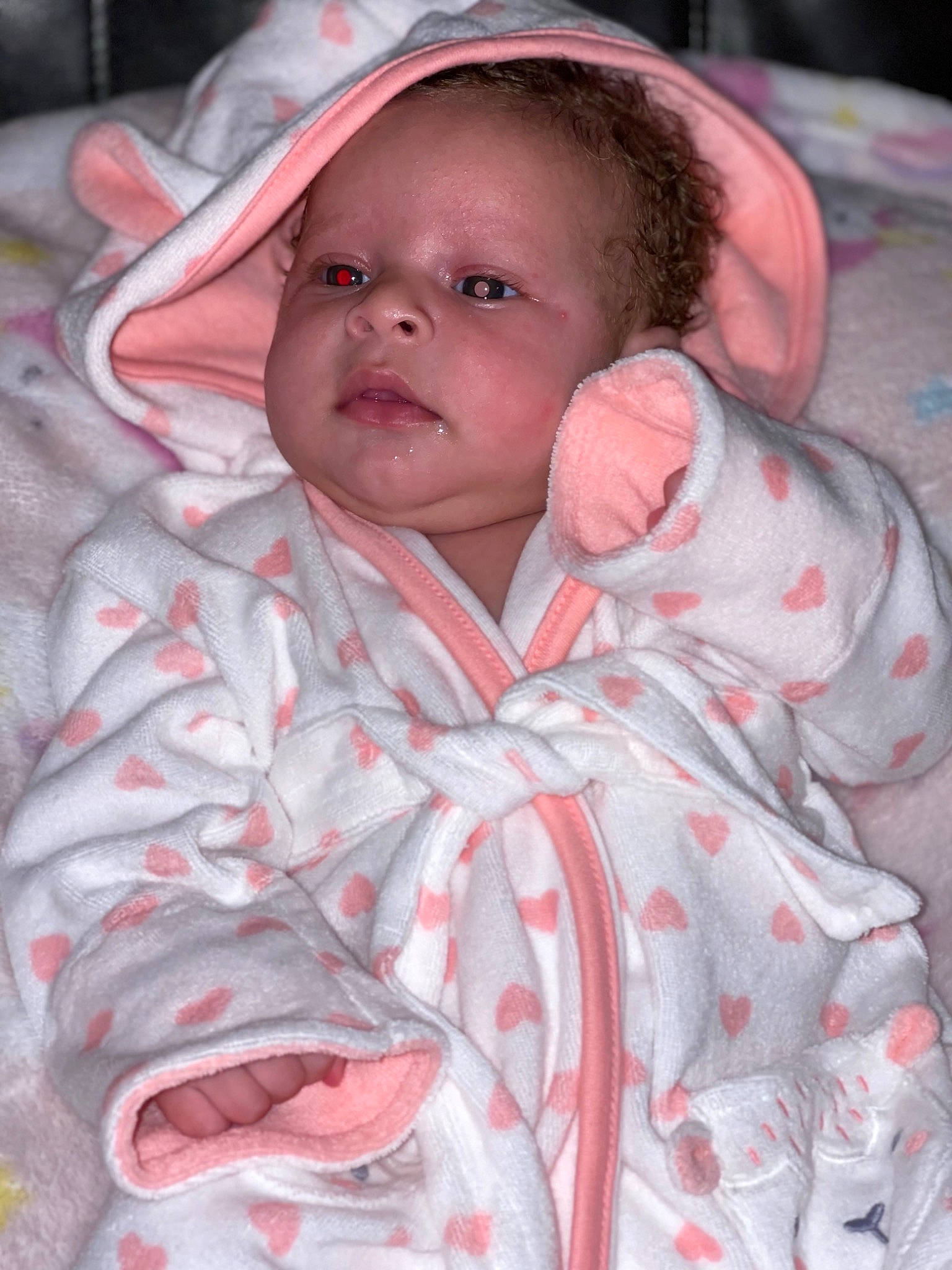 Kamiyah joined the competition — help win amazing prizes! baby, cheek, chin, comfort, eye, eyebrow, face, head, human_body, iris, linens, lip, mouth, nose, outerwear, person, pink, skin, sleeve, textile