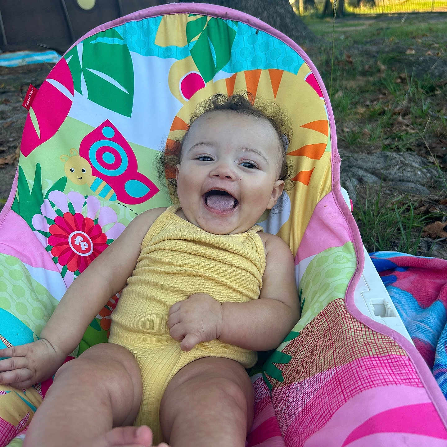 Everly joined the competition — help win amazing prizes! architecture, baby, backyard, building, face, furniture, grass, happy, head, nature, outdoors, park, person, photography, plant, portrait, shelter, summer, tree, yard