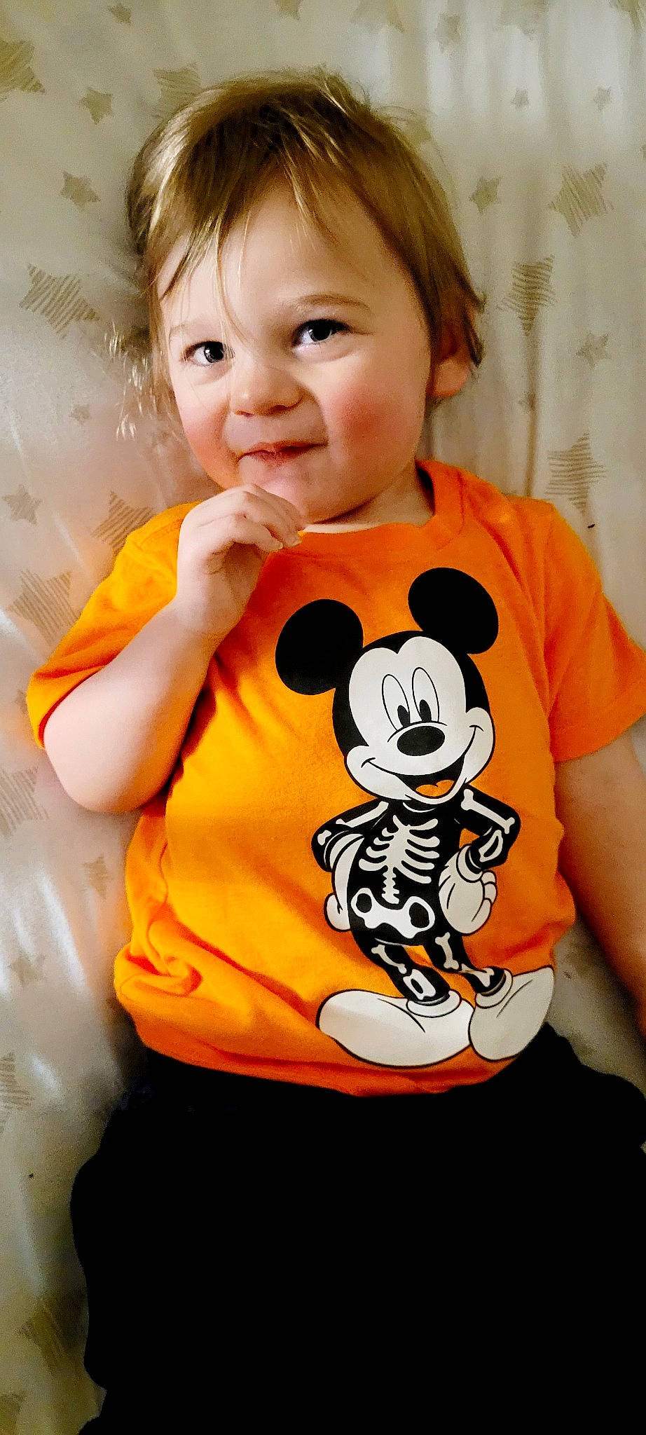Giovanni joined the competition — help win amazing prizes! baby, baby_toddler_clothing, child, facial_expression, font, fun, hairstyle, happy, head, orange, organ, pattern, person, portrait_photography, sleeve, smile, t_shirt, teddy_bear, toddler, top