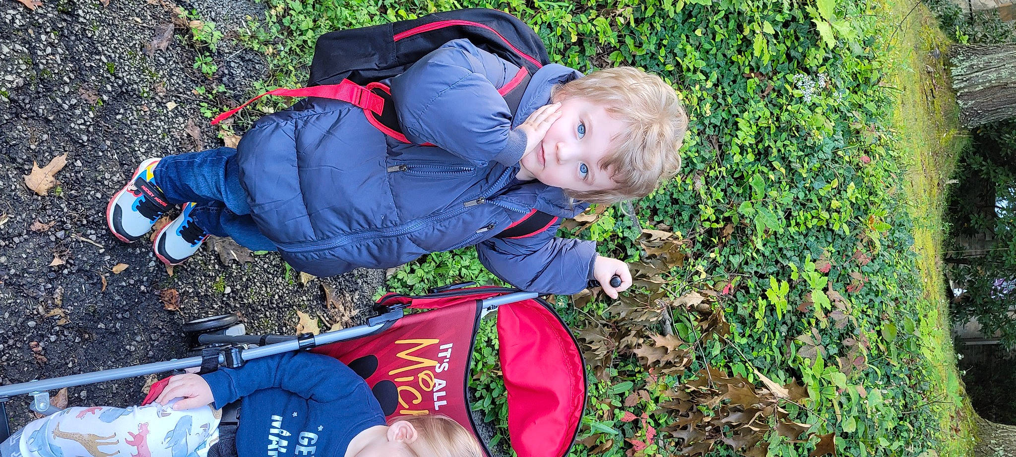 Thomas joined the competition — help win amazing prizes! adventure, baby, baby_toddler_clothing, child, comfort, electric_blue, fun, grass, leisure, outerwear, people_in_nature, person, plant, play, recreation, sitting, smile, toddler, vacation, windbreaker