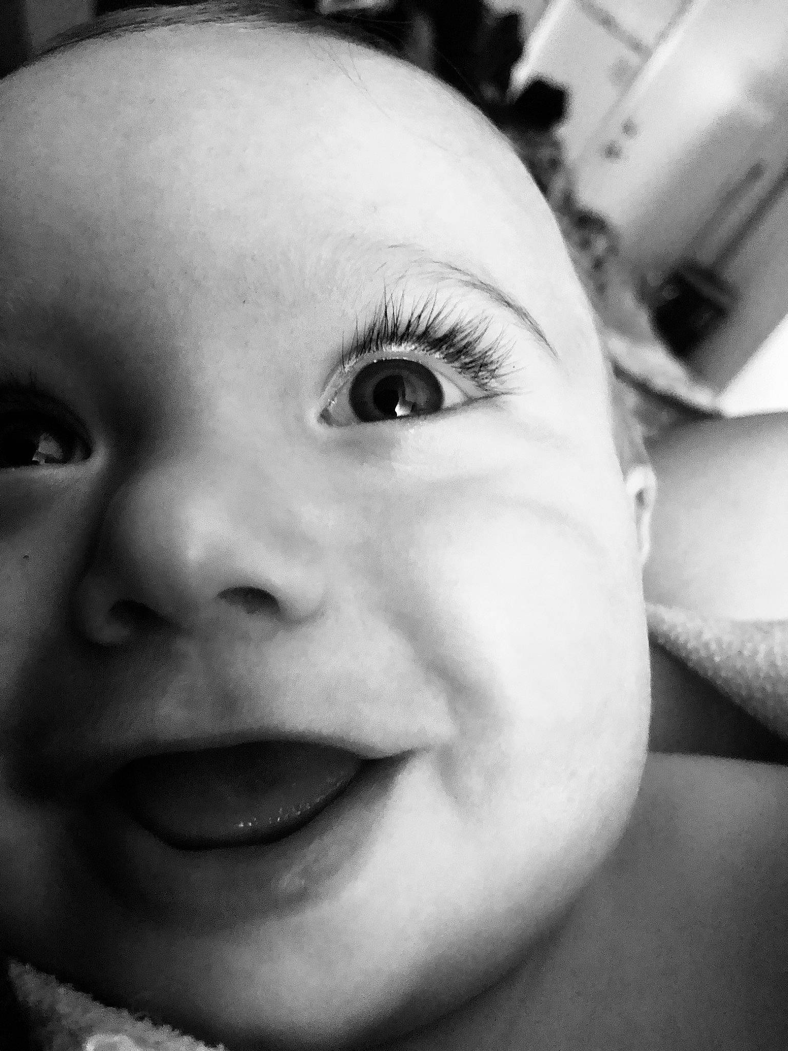 Koleson joined the competition — help win amazing prizes! baby, black_and_white, cheek, child, chin, close_up, eye, eyebrow, eyelash, face, facial_expression, forehead, head, lip, monochrome, mouth, nose, organ, person, skin