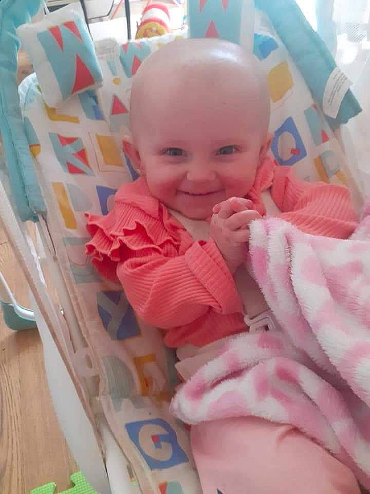 Lola-rose joined the competition — help win amazing prizes! baby, baby_products, baby_safety, baby_toddler_clothing, cheek, comfort, eyebrow, facial_expression, happy, infant_bed, iris, joy, mouth, nose, person, pink, skin, sleeve, smile, textile