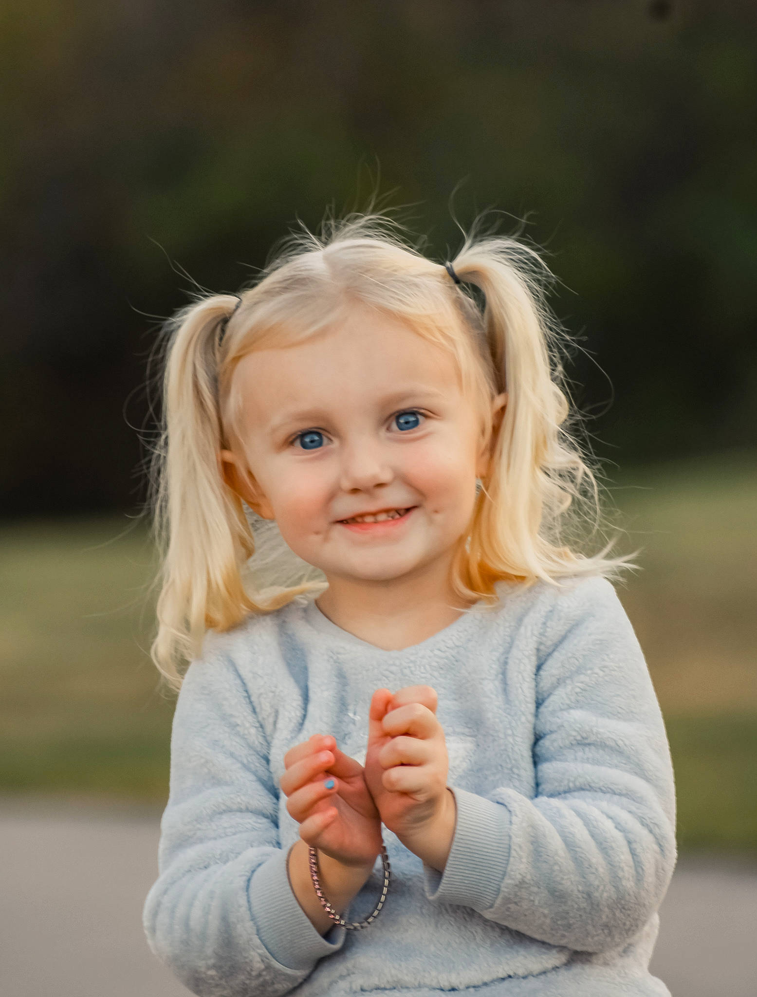 Macey joined the competition — help win amazing prizes! baby_toddler_clothing, cheek, chin, flash_photography, gesture, grass, hair, hairstyle, happy, head, iris, joy, lip, people_in_nature, person, plant, skin, sleeve, smile, standing