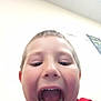 Daniel joined the competition — help win amazing prizes! child, face, mouth_open, selfie, indoor, red_clothing, short_hair, young, boy, expression, portrait, casual, fun, closeup, head, skin, teeth, tongue, light, background