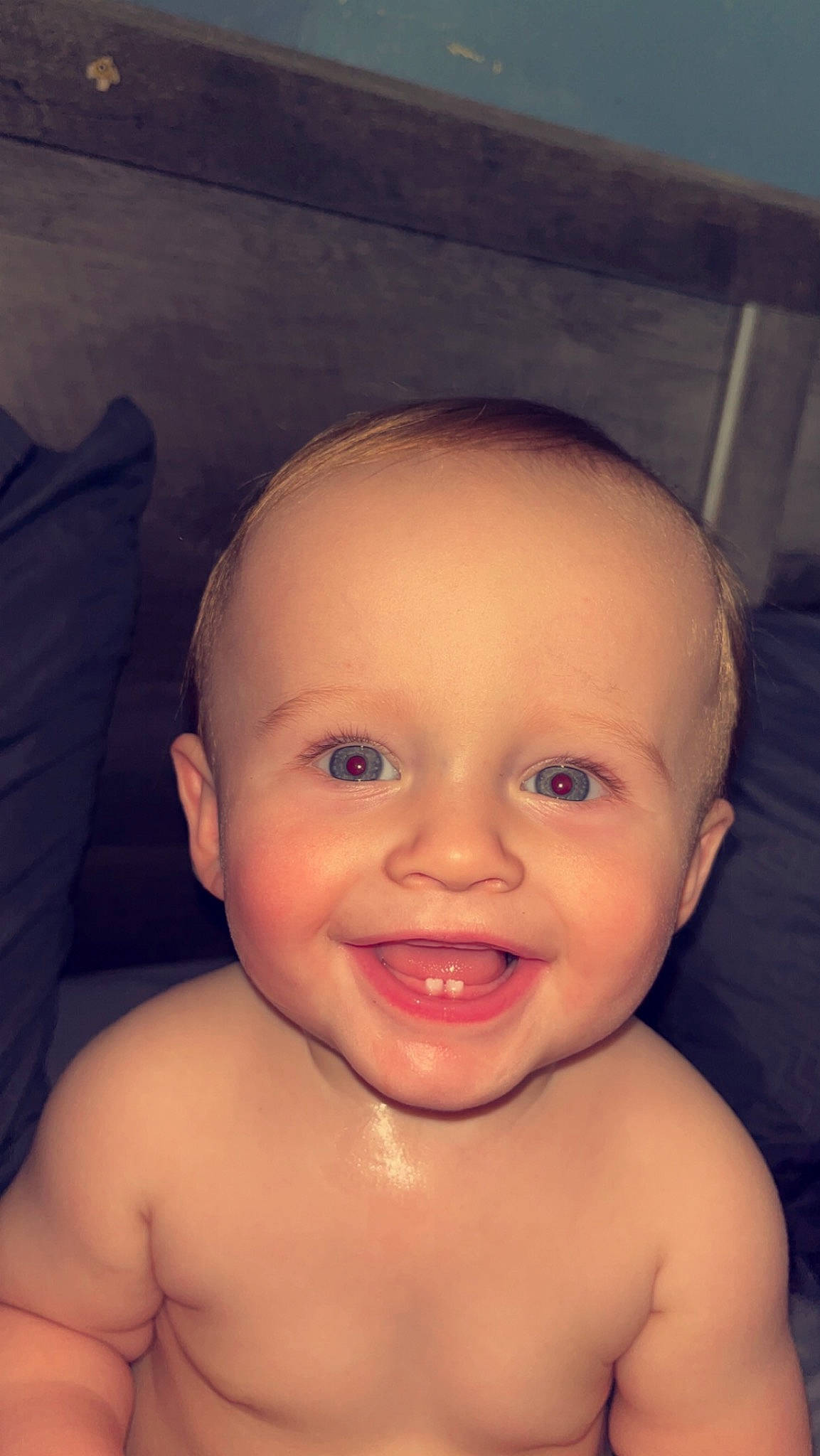 Chase is registered to the contest to win money with this photo: baby, cheek, ear, eye, eyebrow, eyelash, flash_photography, forehead, hair, happy, human_body, iris, joy, lip, mouth, muscle, neck, nose, person, skin