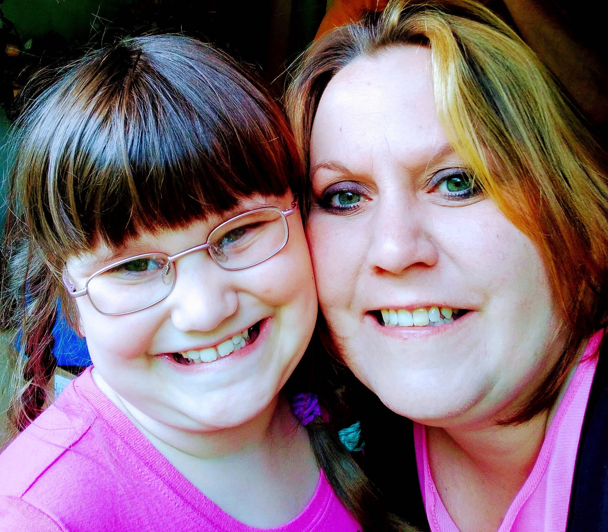 Serenity Grace is registered to the contest to win money with this photo: eye, eyebrow, eyelash, eyewear, face, facial_expression, glasses, happy, iris, jaw, joy, lip, mouth, nose, person, photograph, pink, purple, skin, smile