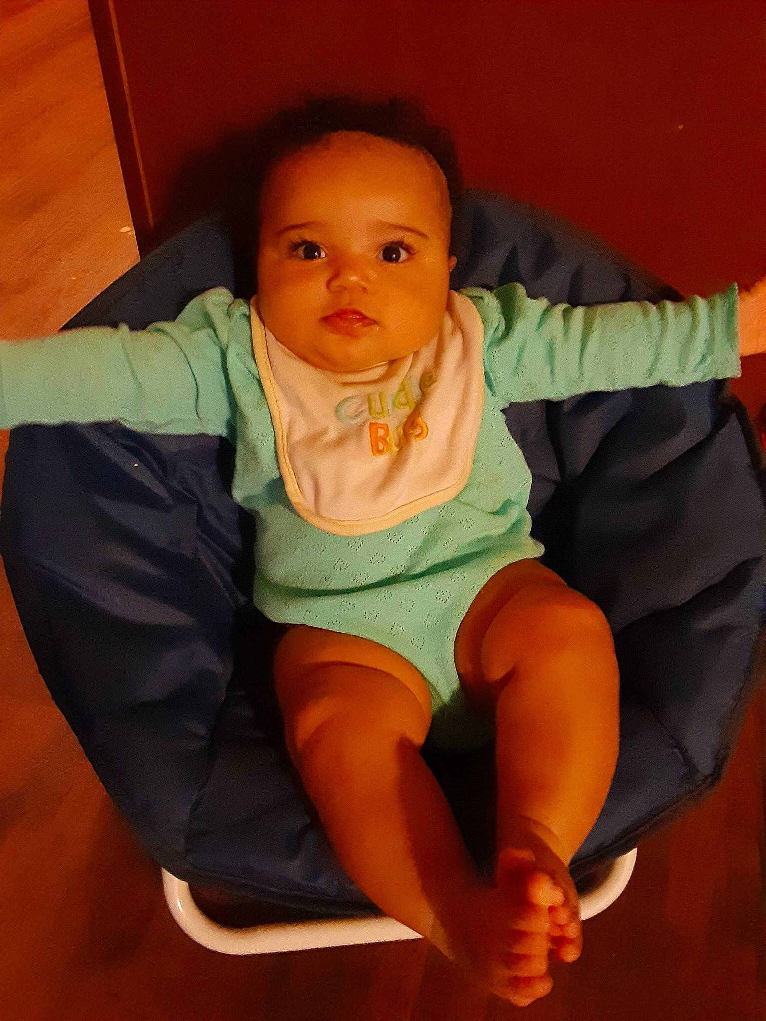 Aubriella joined the competition — help win amazing prizes! arm, baby, cheek, child, person, sitting, toddler