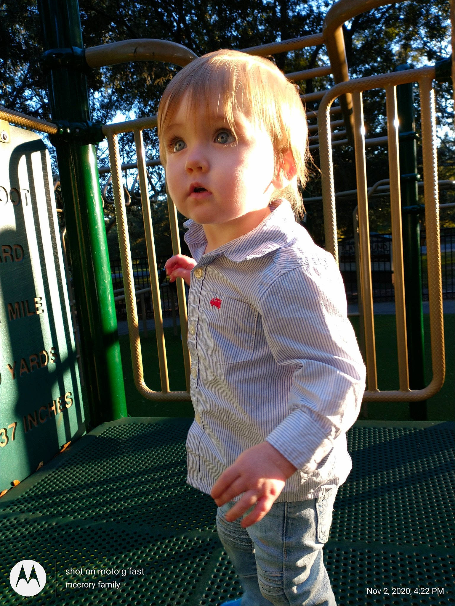 Cullen joined the competition — help win amazing prizes! child, child_model, outdoor_play_equipment, person, playground, public_space, toddler