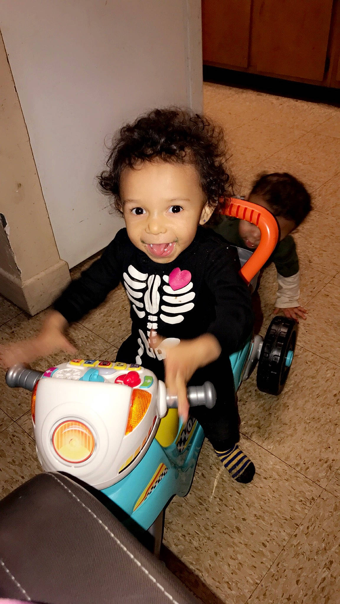 Legend joined the competition — help win amazing prizes! baby, baby_carriage, baby_playing_with_toys, baby_toddler_clothing, child, finger, fun, happy, human_body, human_leg, joy, knee, organ, person, product, riding_toy, shoe, smile, thigh, toddler