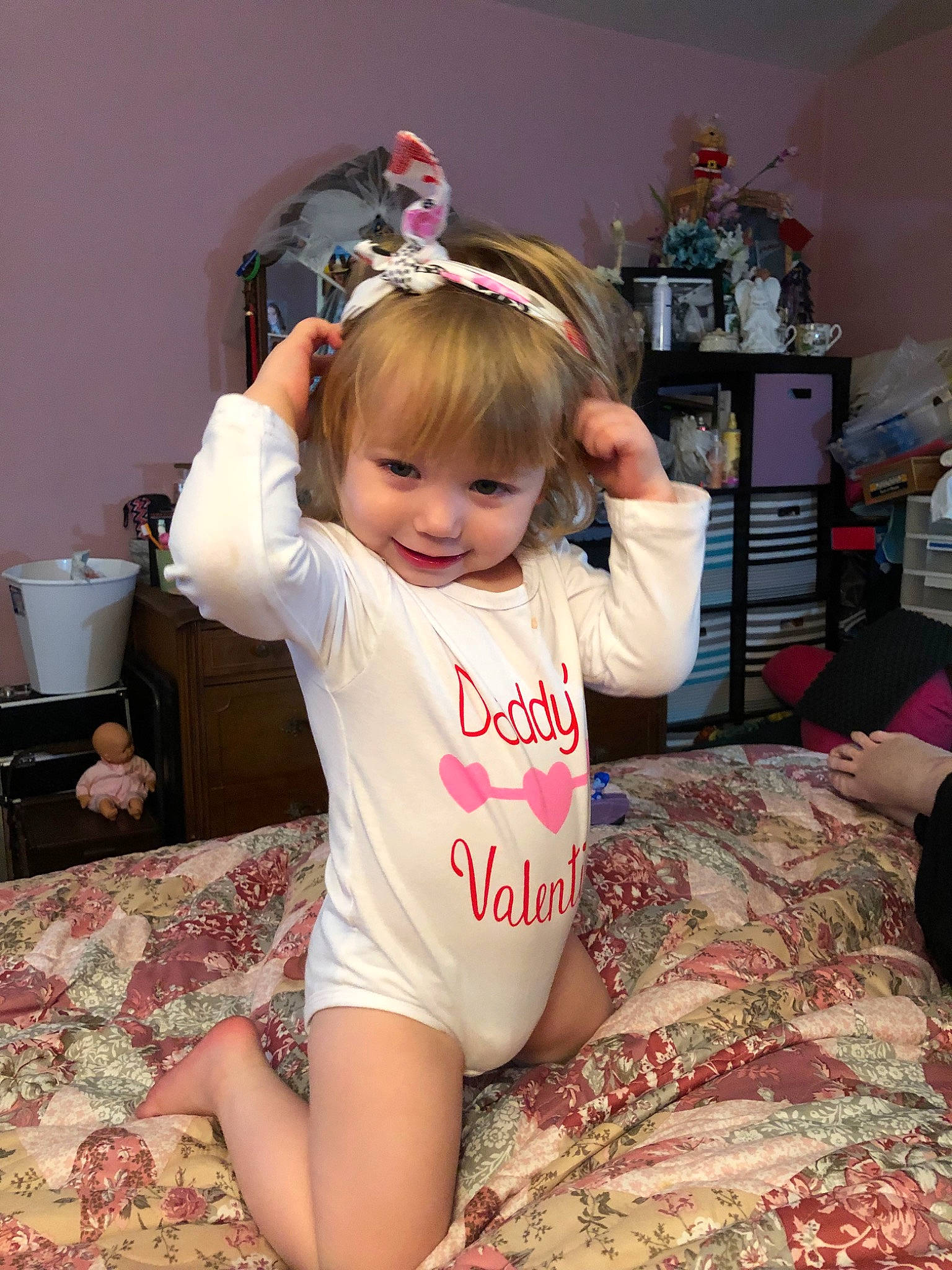 Vada joined the competition — help win amazing prizes! child, ear, joy, person, pink, toddler