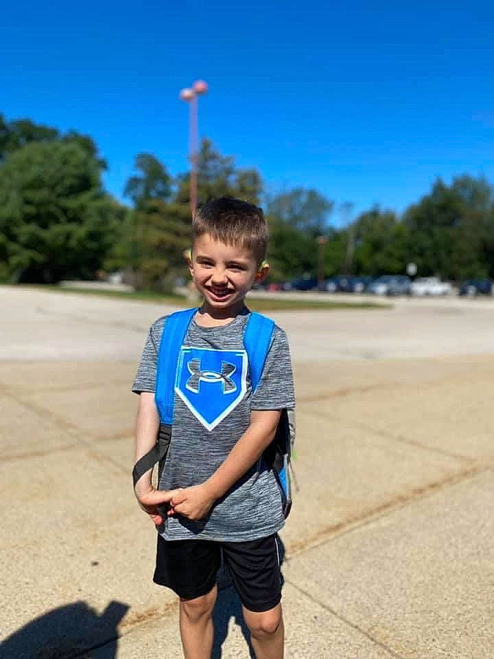 Dawson joined the competition — help win amazing prizes! active_shorts, asphalt, azure, electric_blue, eyewear, grass, happy, joy, landscape, leisure, person, recreation, road, shorts, sky, sleeve, street_fashion, summer, t_shirt, toddler