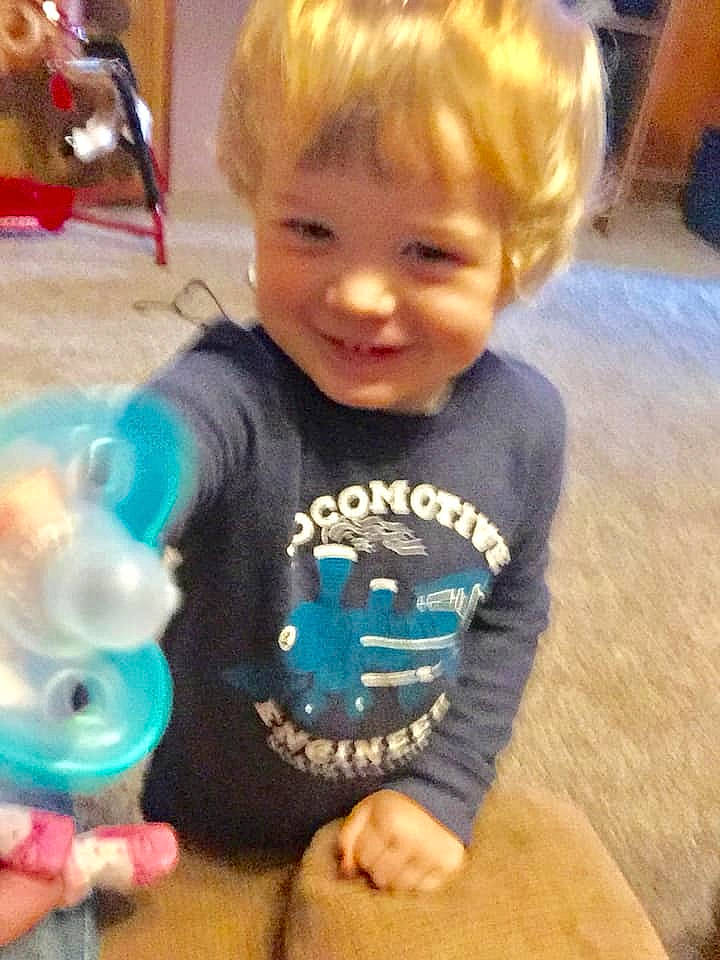 Kade joined the competition — help win amazing prizes! baby, cheek, child, cool, joy, person, play, smile, toddler