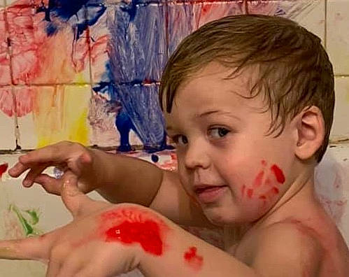 Kade joined the competition — help win amazing prizes! baby, bathing, cheek, chest, child, ear, eating, fictional_character, flesh, hand, mouth, nose, person, play, skin, toddler