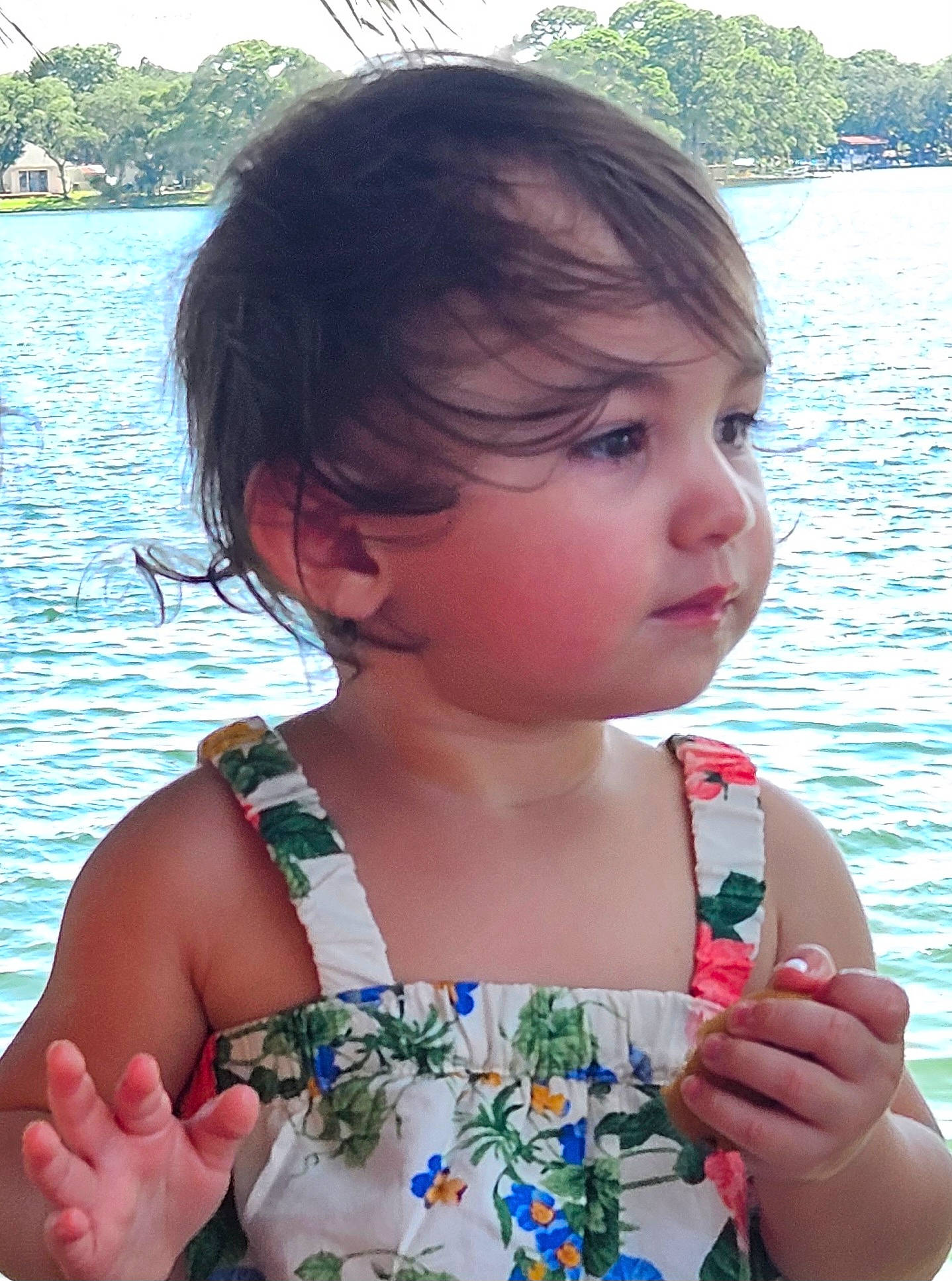 Luna-ray joined the competition — help win amazing prizes! baby_toddler_clothing, cheek, chin, cool, face, facial_expression, finger, gesture, happy, human, lip, nose, organ, person, skin, sleeve, summer, thumb, toddler, water