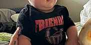 Cooper joined the competition — help win amazing prizes! baby, child, person, infant, bed, hand, feet, clothing, tattoo, expression, indoor, curious, shirt, sitting, foot, skin, window, light, cozy, support