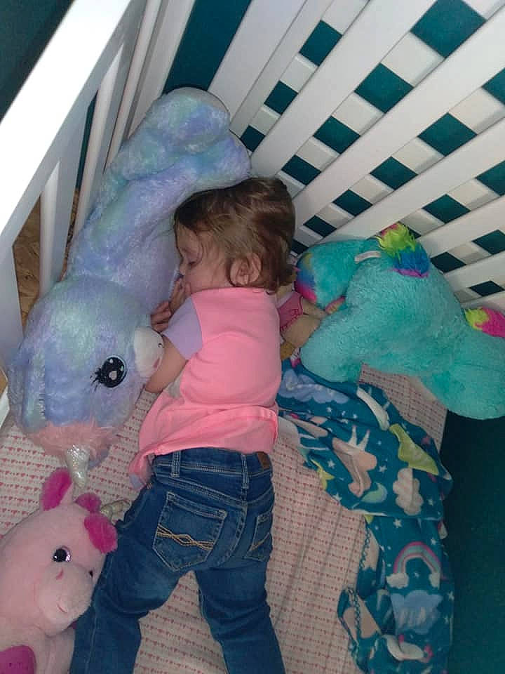 Roselynn joined the competition — help win amazing prizes! baby, baby_products, baby_toddler_clothing, bed, blue, child, comfort, fun, hairstyle, head, interaction, leisure, mammal, people, person, pink, product, stuffed_toy, textile, toddler