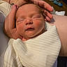 Elliott joined the competition — help win amazing prizes! newborn, baby, infant, sleeping, blanket, hand, skin, face, person, wrapped, tender, care, rest, soft, closeup, comfort, gentle, human, indoors, peaceful