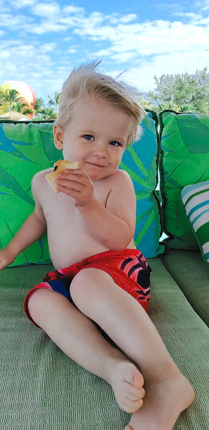 Aidan joined the competition — help win amazing prizes! baby, baby_toddler_clothing, cloud, face, facial_expression, finger, fun, grass, hairstyle, hand, happy, human_body, joy, knee, leg, leisure, person, plant, skin, smile