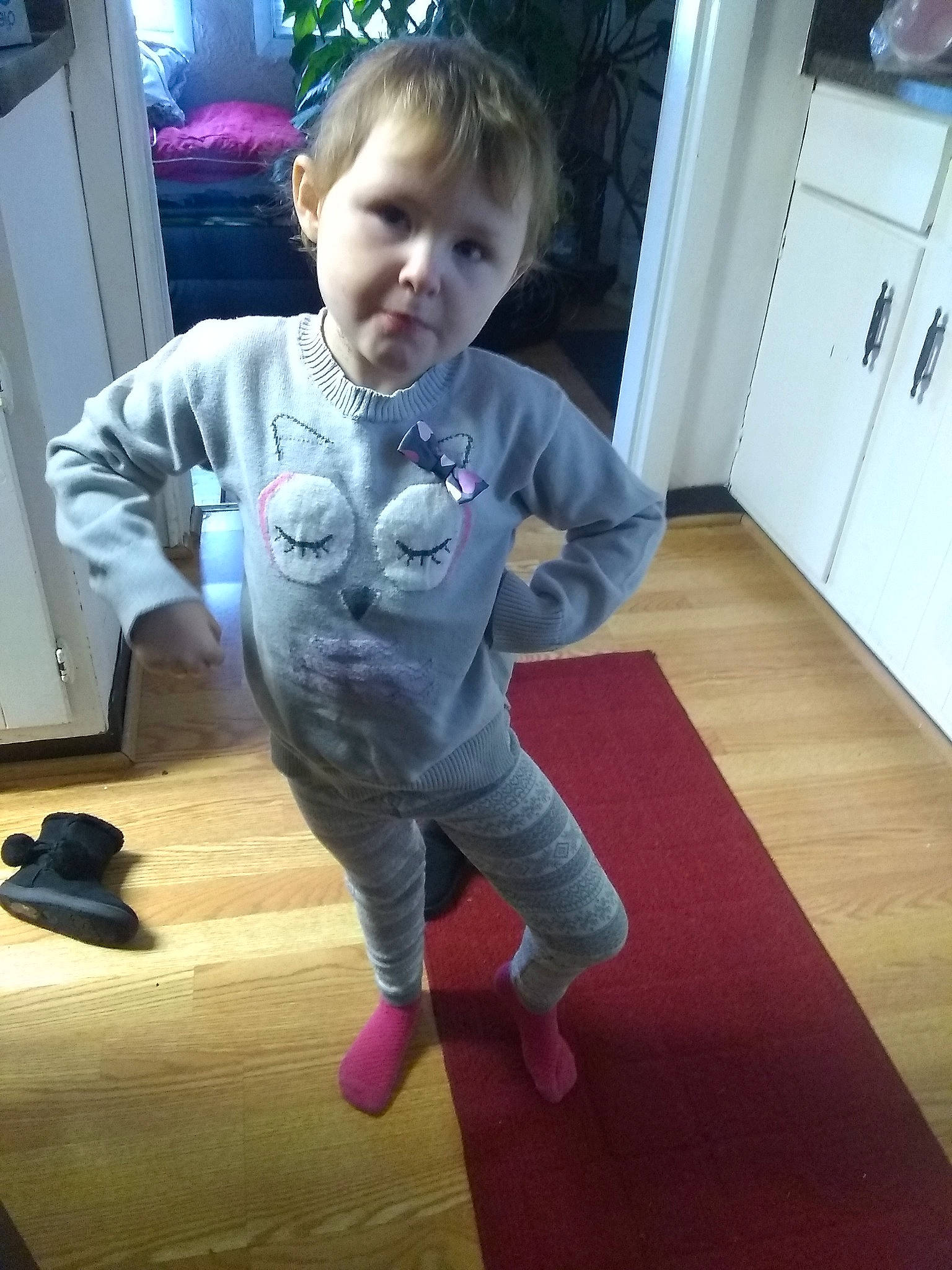 Savana is registered to the contest to win money with this photo: arm, boy, child, cool, day, floor, flooring, fun, girl, jeans, leg, outerwear, person, play, product, shoe, skin, standing, textile, toddler