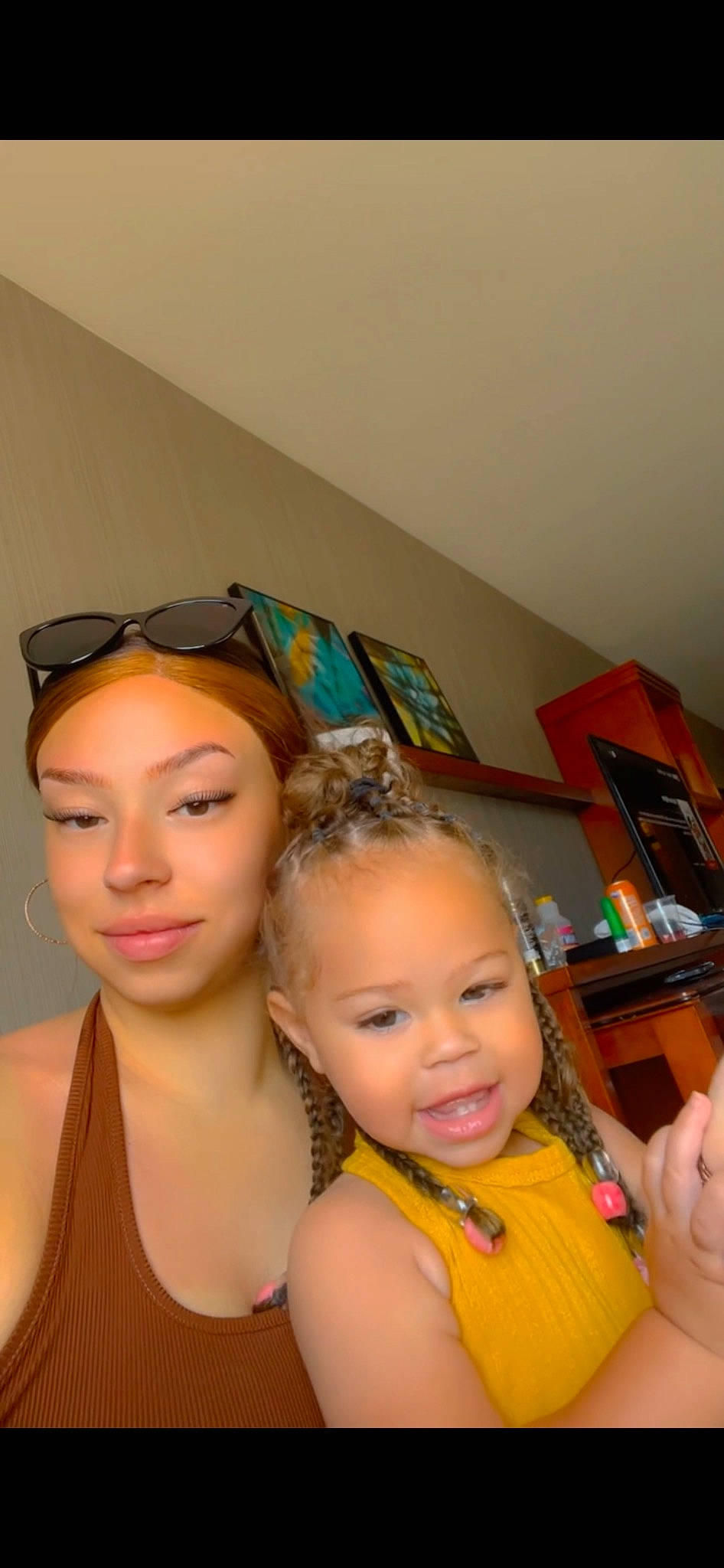 Zaliyah is registered to the contest to win money with this photo: black_hair, child, ear, earrings, event, eyebrow, eyelash, eyewear, fashion_accessory, fashion_design, fun, hair_accessory, happy, headpiece, jewellery, joy, makeover, person, room, skin