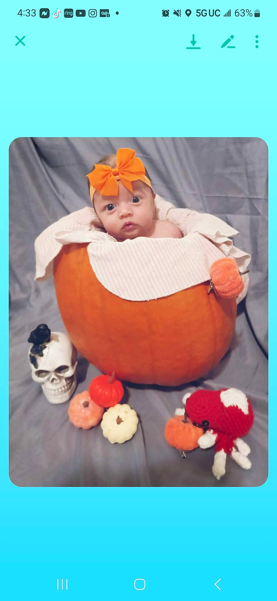 Angela joined the competition — help win amazing prizes! art, baby, baby_products, baby_safety, baby_sleeping, baby_toddler_clothing, baby_toys, comfort, fictional_character, headwear, linens, orange, person, plush, rectangle, room, sitting, stuffed_toy, toddler